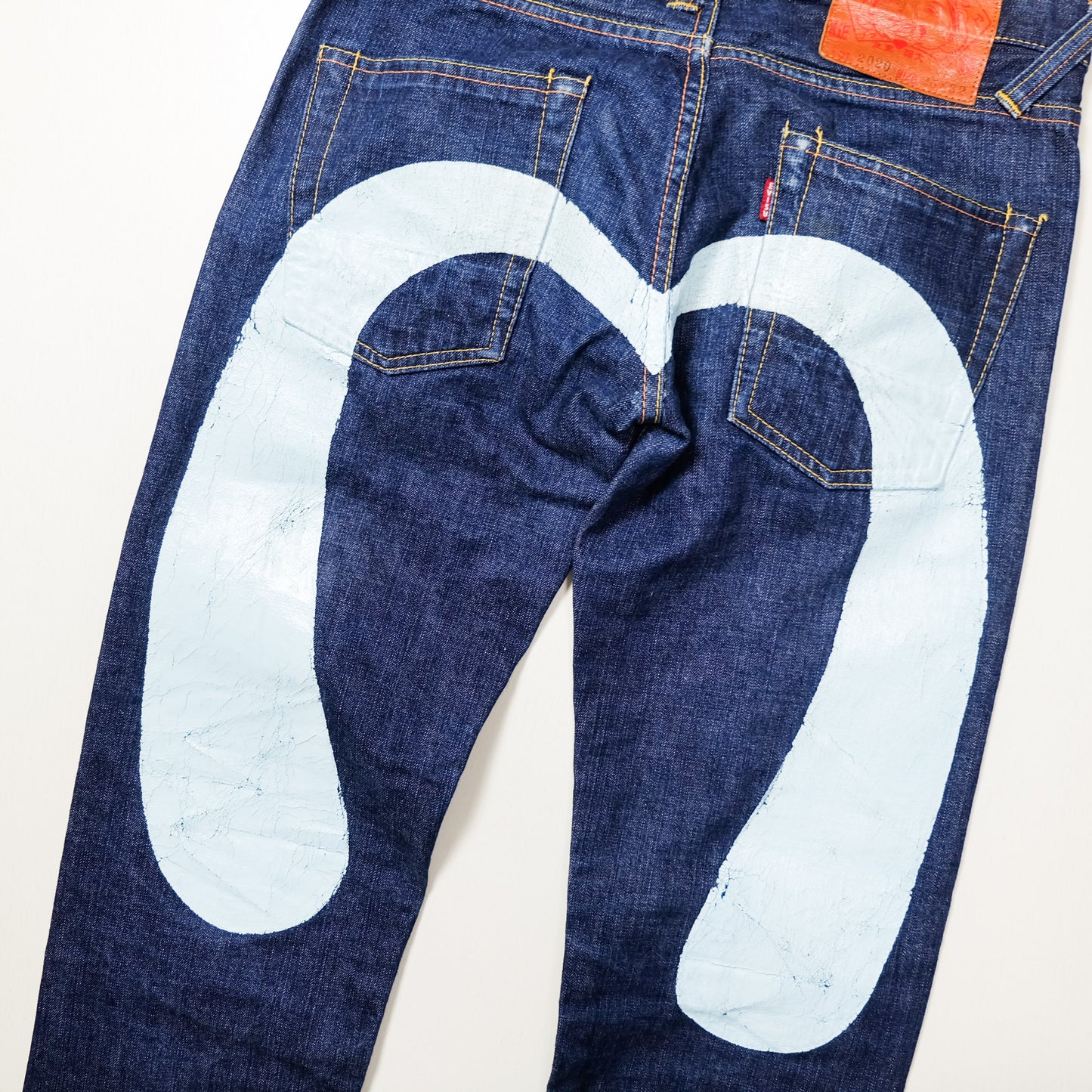 Vintage EVISU Yamane No.2 Selvedge Denim Jeans | White Seagull Gull Print | Made in Japan | W33