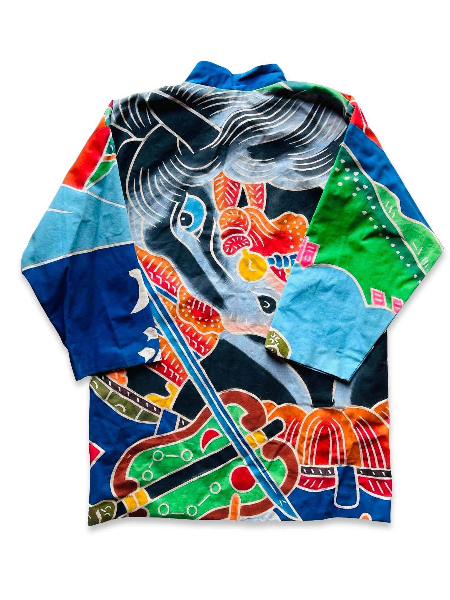Handmade Japanese Tairyobata Remake Happi Jacket Warrior Horse Nebuta Style Festival Coat Wearable Art One of a Kind