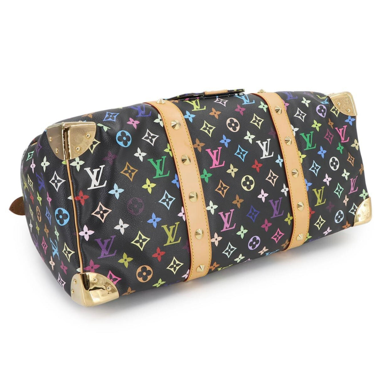Louis Vuitton Multicolore Keepall 45 Noir M92640 – Murakami Era Limited Boston Bag, Gold Hardware, Near-Unused Collector Condition