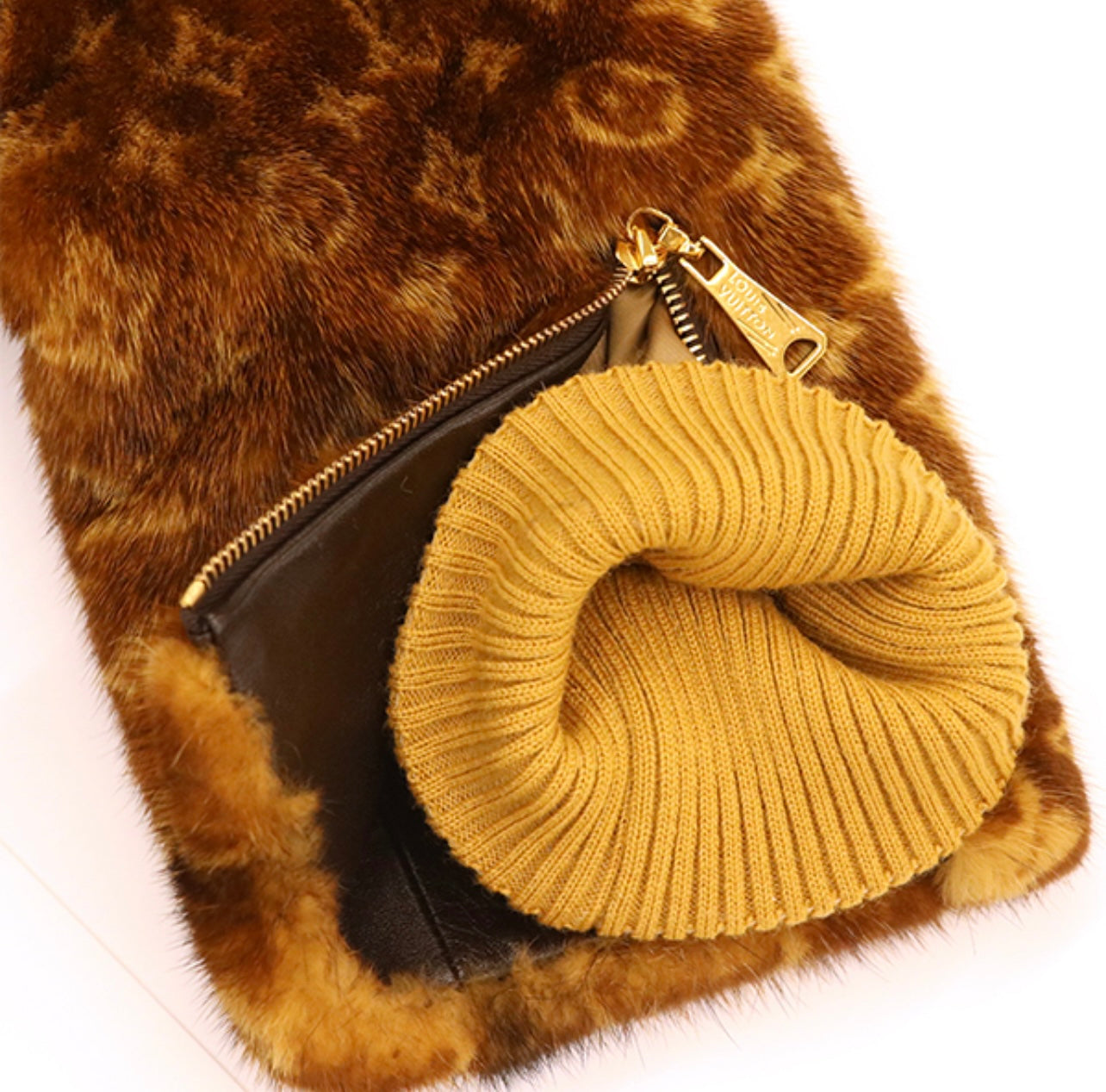 Louis Vuitton Monogram Mink Jacket w/ Fox Fur Hood Size 38 | Rare LV Mink Fur Outerwear | Archival Collector Piece VCCW02