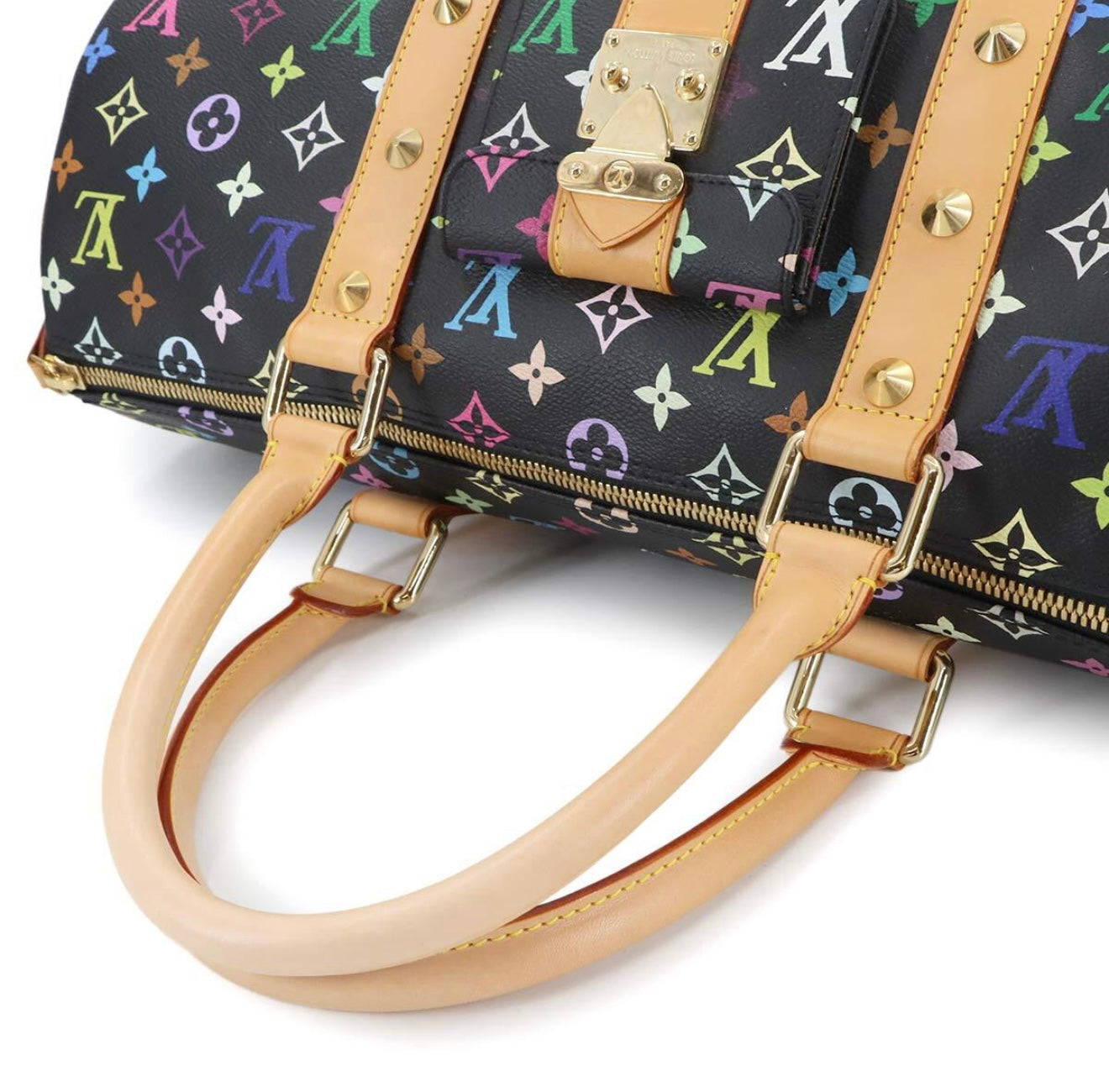 Louis Vuitton Multicolore Keepall 45 Noir M92640 – Murakami Era Limited Boston Bag, Gold Hardware, Near-Unused Collector Condition