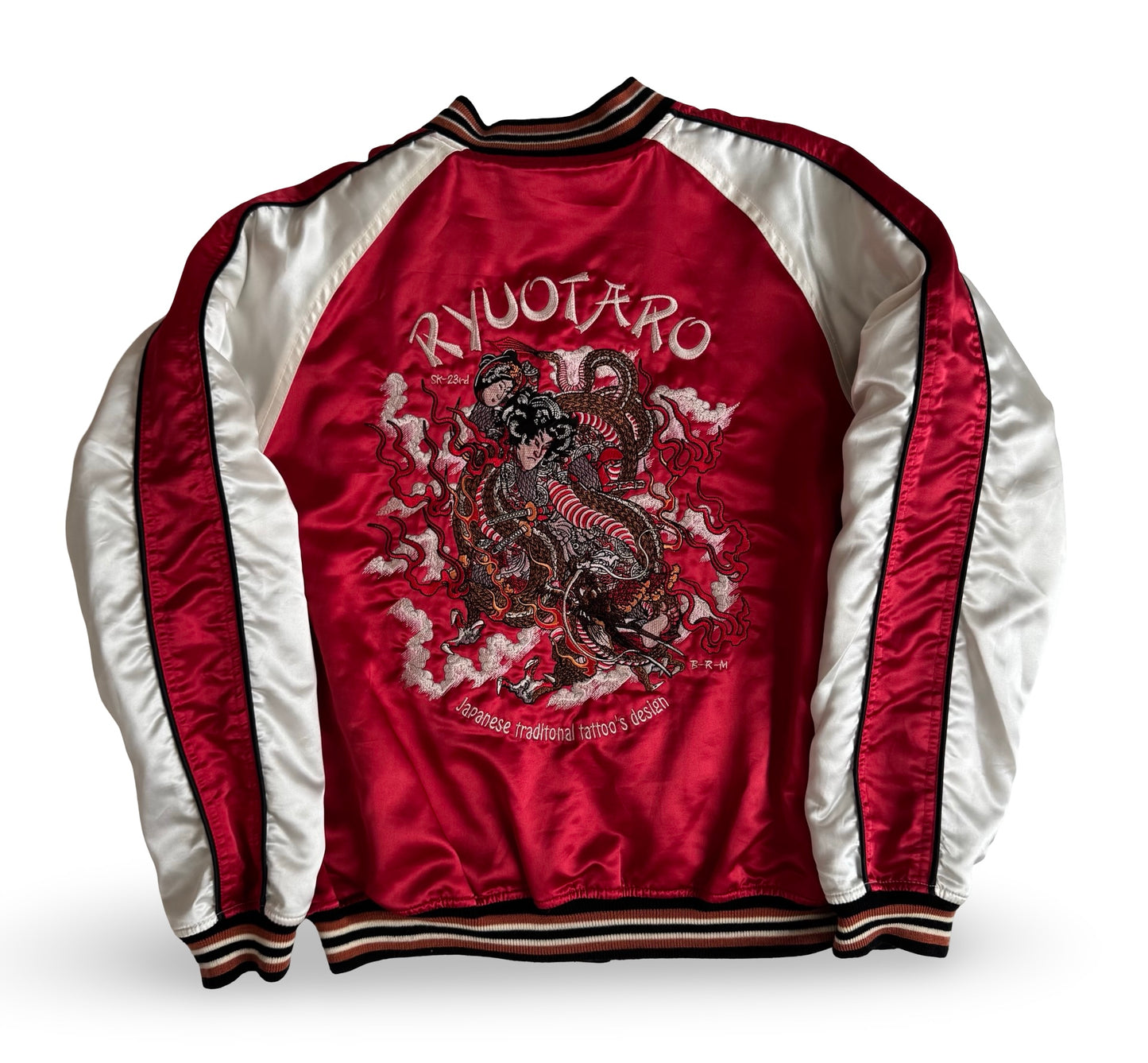 Tedman ×Tedman Clothing Efu-Shokai BRM Shuten-Dōji “King of Ogre” Reversible Velvet Sukajan (Ryūtaro Red Reverse)