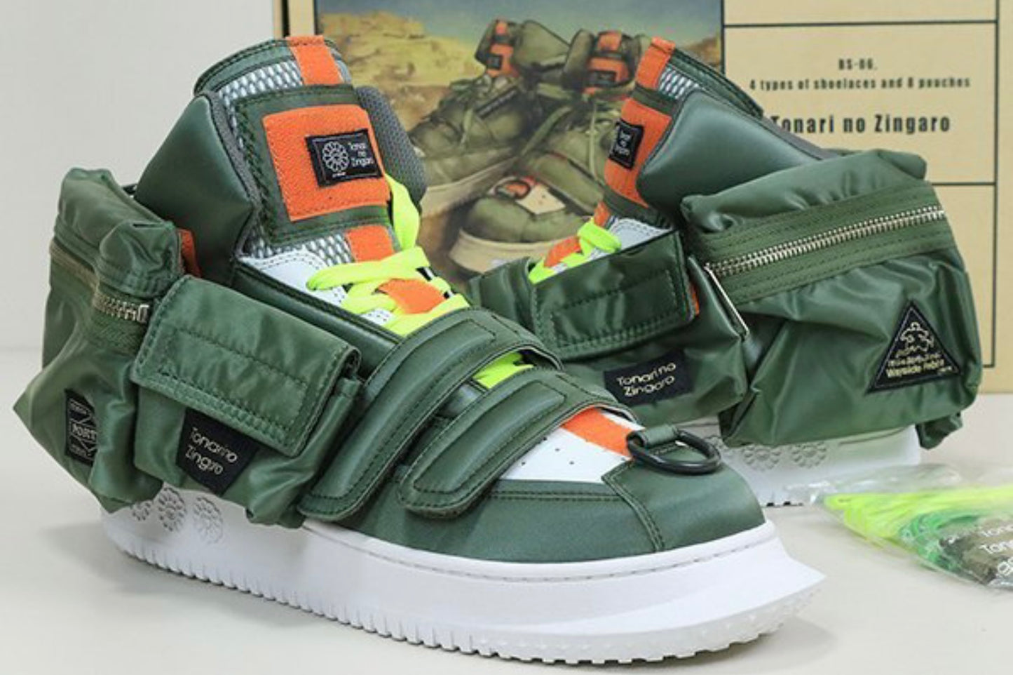 Takashi Murakami × PORTER BS06 T.Z. ORIGINAL TANKER Boots 28 cm US 10 Tonari no Zingaro Limited | Rare Wearable Art Modular Pouch Shoes