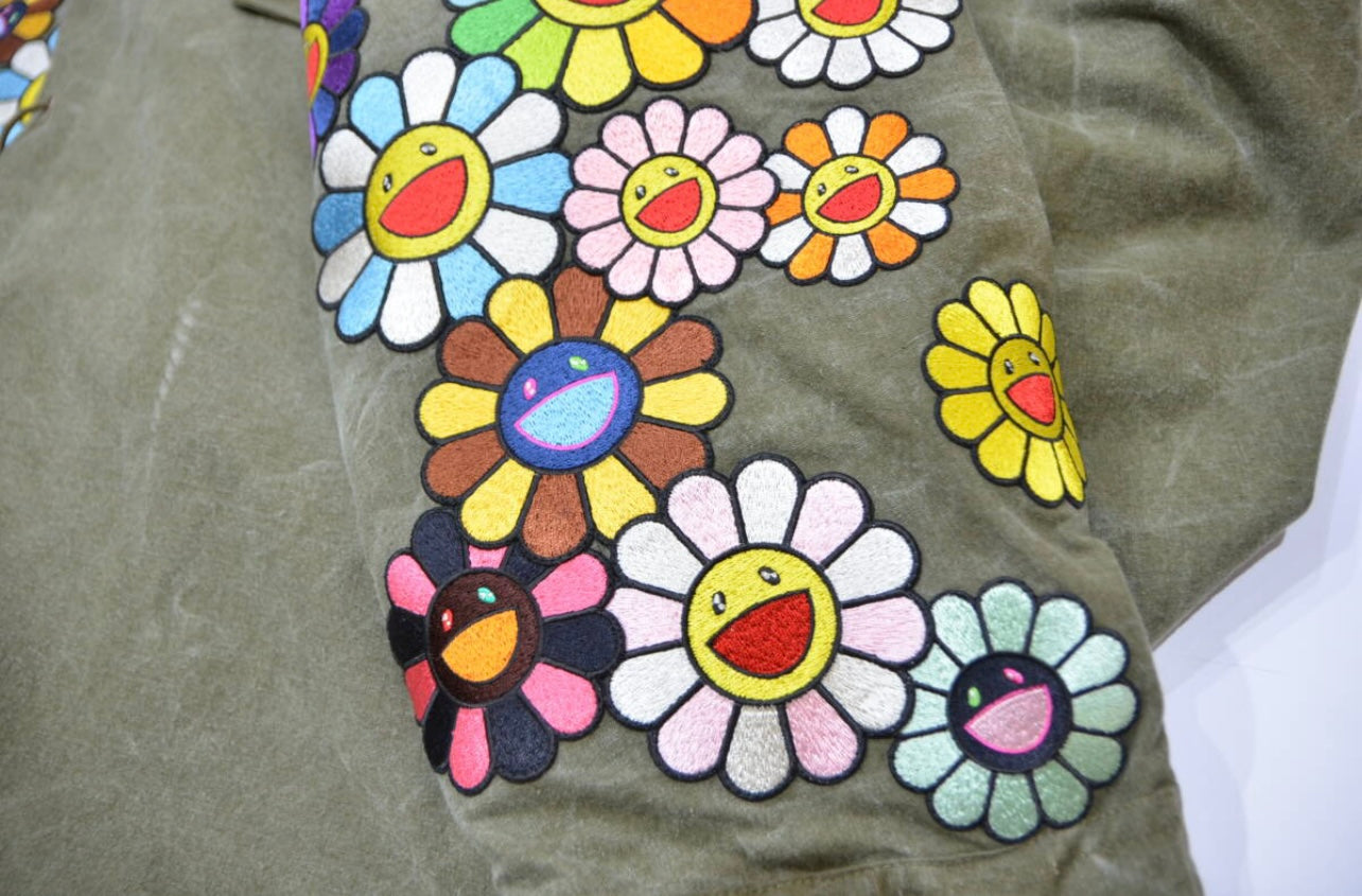 READYMADE × Takashi Murakami Flower Mods Coat – Limited Edition Hand-Embroidered Military Artwear Jacket (Unisex Mods Coat)