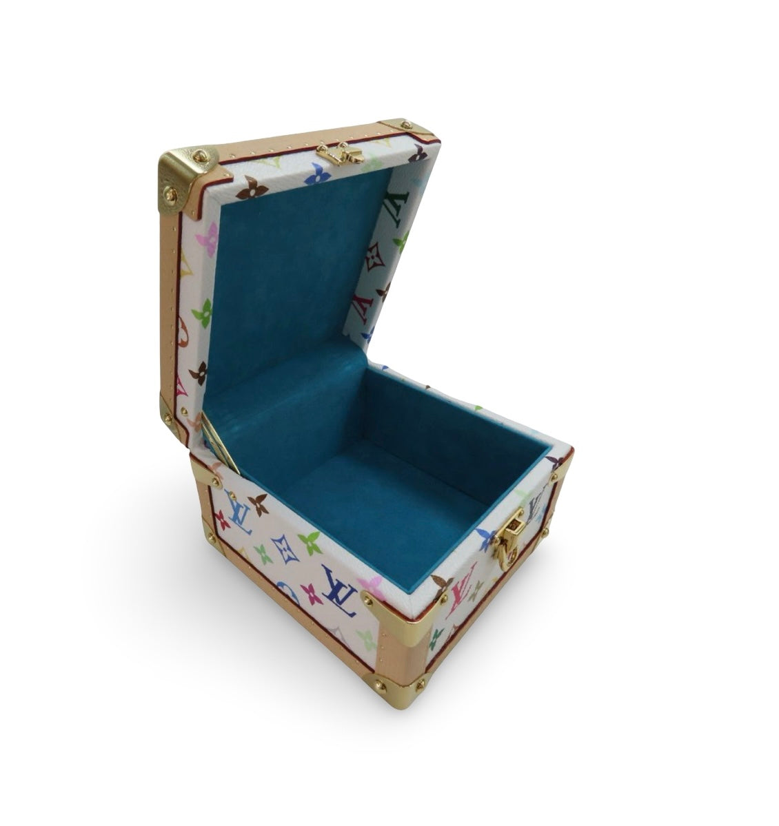 Rare Louis Vuitton × Takashi Murakami Monogram Multicolor “Pyramid Trunk Luggage Set” – M13126