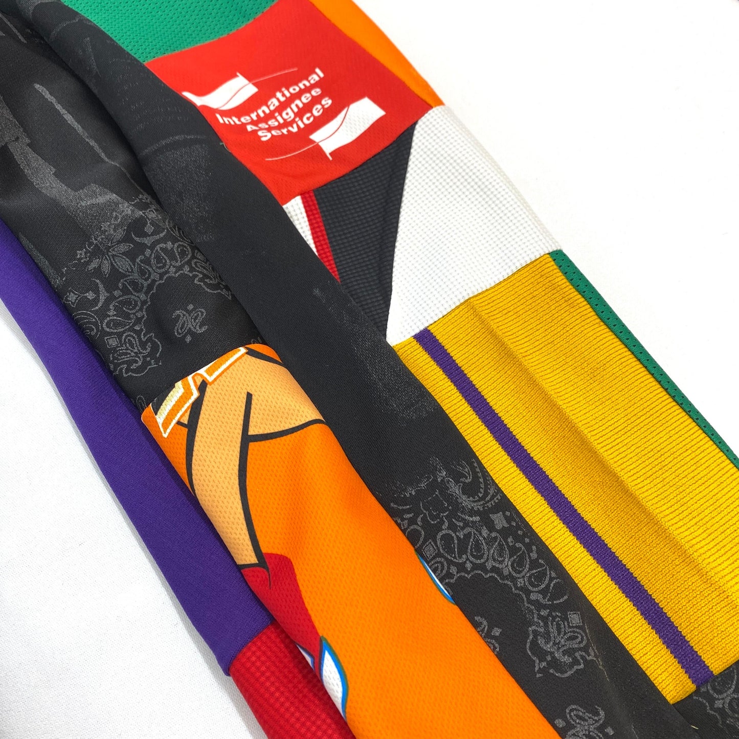 Bespoke Hypebeast Japanese Vintage Handmade Custom One and Only One Cote Mer Upcycle Sustainable Street Fashion Sports Jersey Uniform Celtics X Kimono Remake Pants Bottoms ( Size : XL )