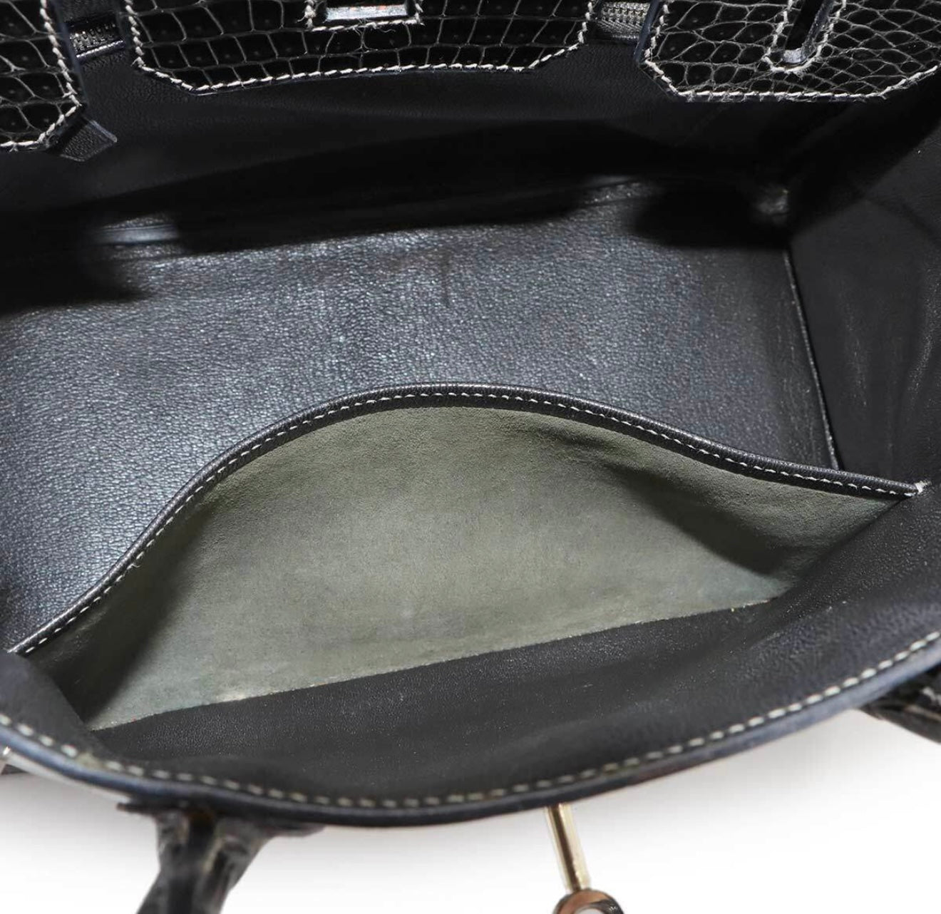 Hermès Birkin 30 Crocodile Porosus Graphite Silver Hardware J Stamp Exotic Luxury Handbag Rare Collector Grade