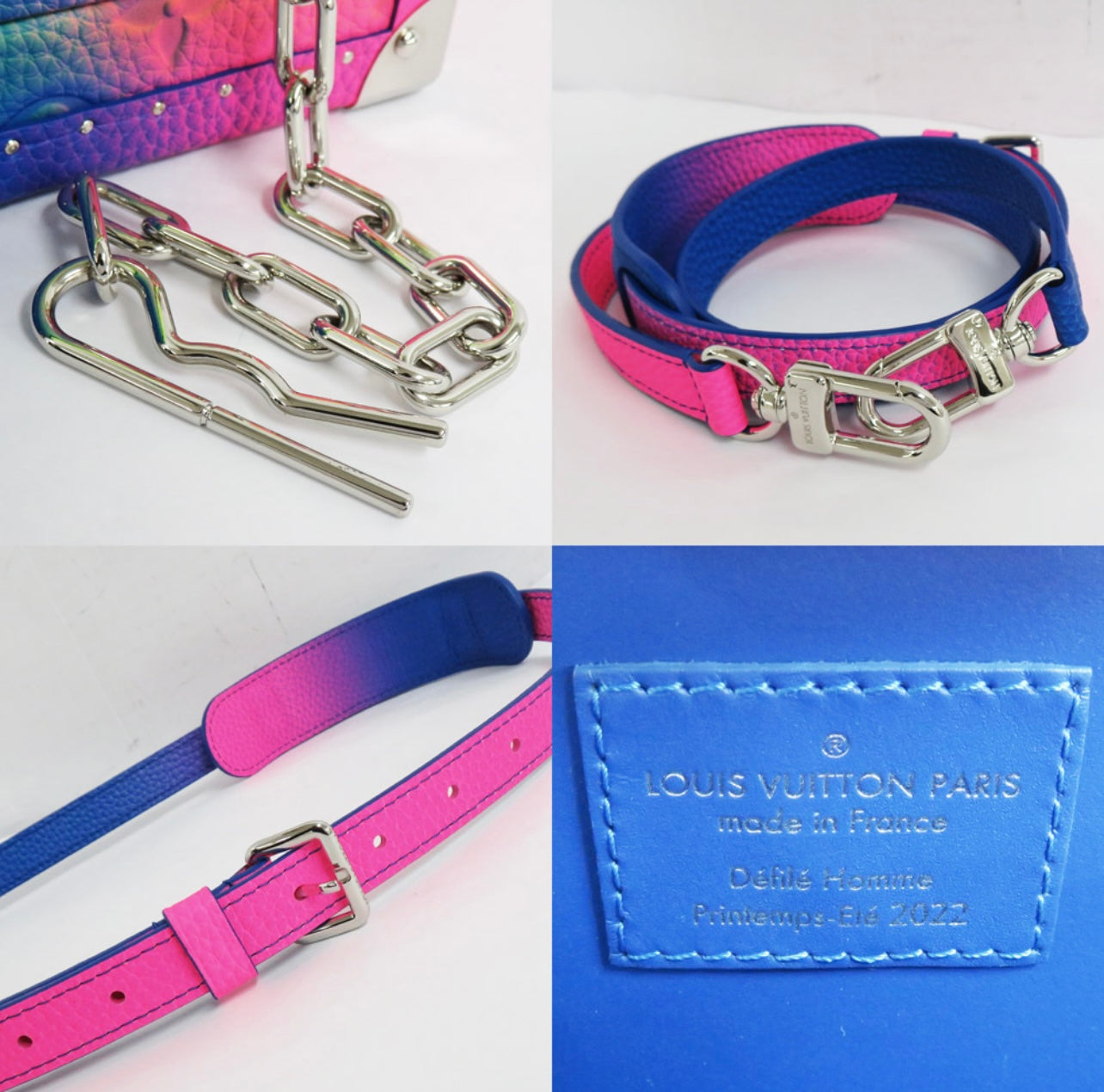 Louis Vuitton Soft Trunk Bag M20476 – Monogram Illusion Gradient Multicolor Rainbow Embossed Leather Crossbody (Excellent Condition)