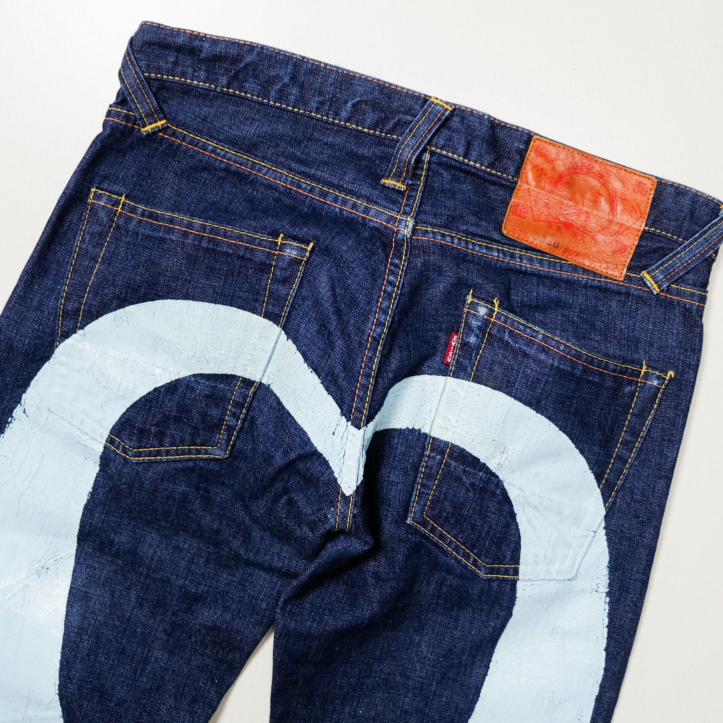 Vintage EVISU Yamane No.2 Selvedge Denim Jeans | White Seagull Gull Print | Made in Japan | W33