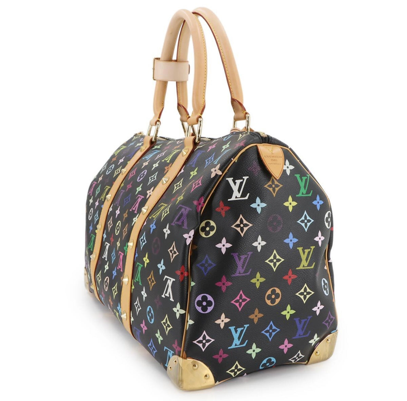 Louis Vuitton Multicolore Keepall 45 Noir M92640 – Murakami Era Limited Boston Bag, Gold Hardware, Near-Unused Collector Condition