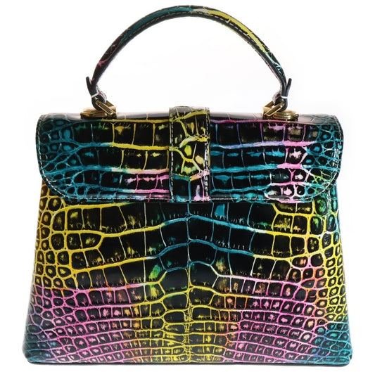 Louis Vuitton Exotic Crocodile Rose Devant Tote Crossbody N80849 — Multicolor Rare Collector Bag France