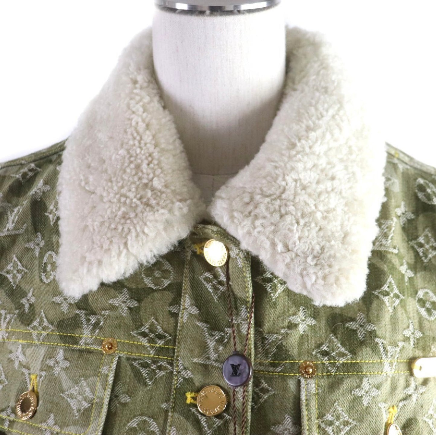 Louis Vuitton × Takashi Murakami 08AW Monogramouflage Shearling Collar Jacket Size 40 | Limited Edition LV Camo Denim Collector Piece