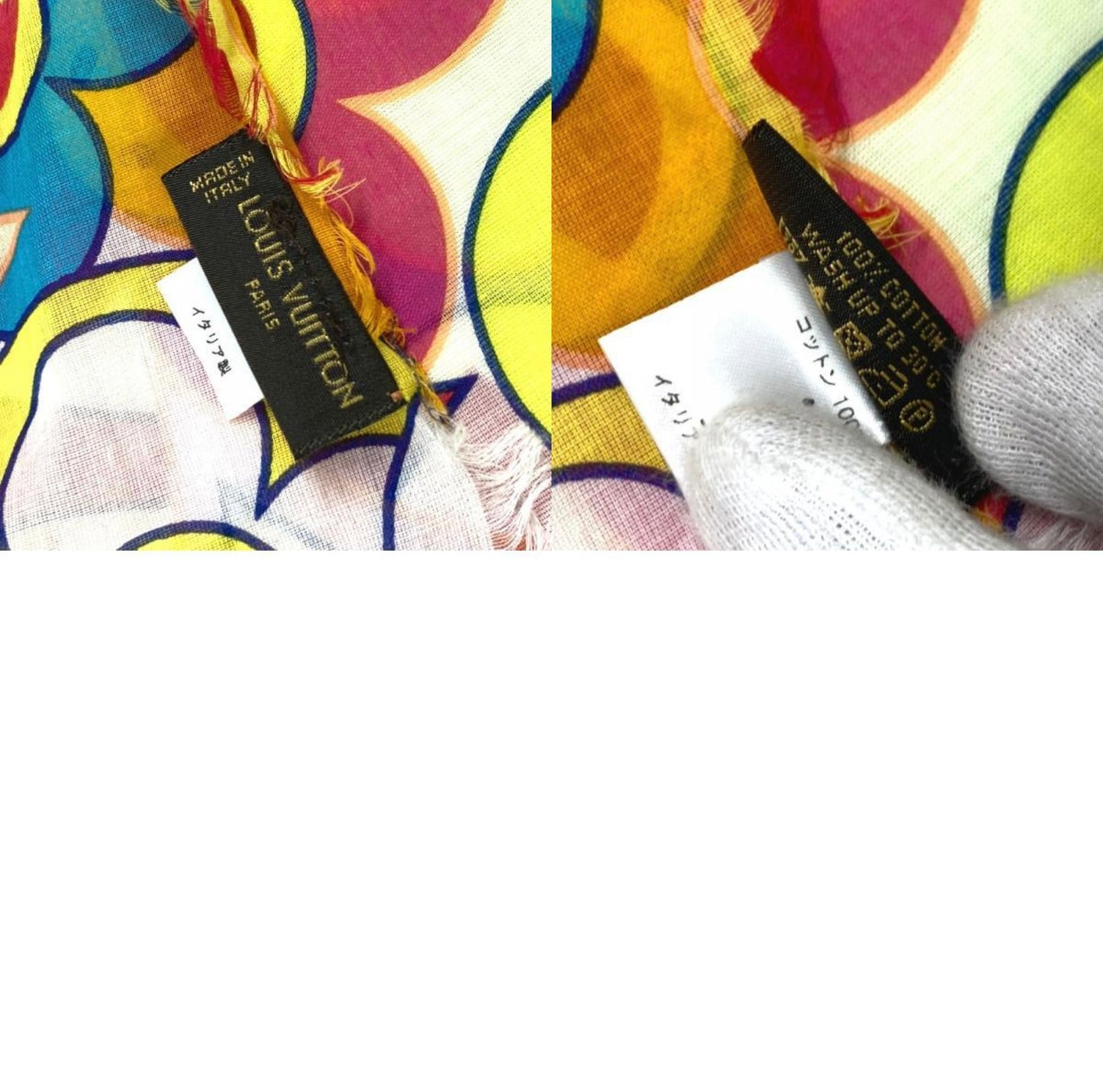 Louis Vuitton × Takashi Murakami Cosmic Blossom Pareo M72515 Pink Multicolor LV Flower Shawl Rare Collector Art Scarf