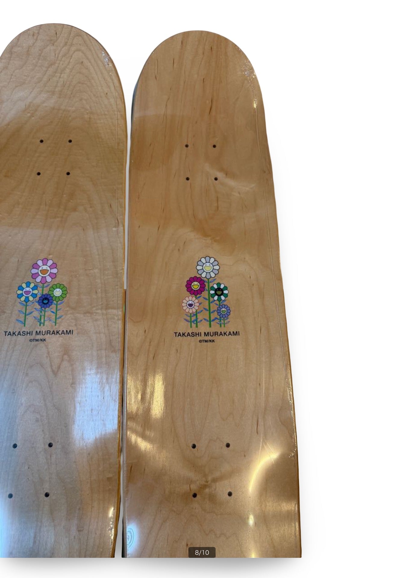 Takashi Murakami 2019 Flower Skateboard Deck Set (5pcs) Kaikai Kiki Tonari no Zingaro Superflat Rainbow Smile Limited Art Boards
