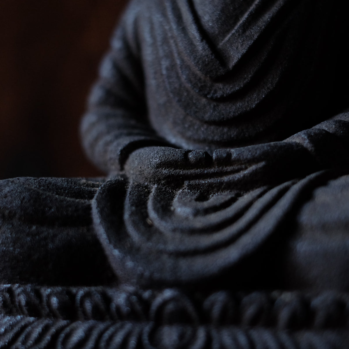 Japanese Sekibutsu Kitsune Fox Buddha Stone Statue | Zen Monk Meditation Sculpture | 20 cm