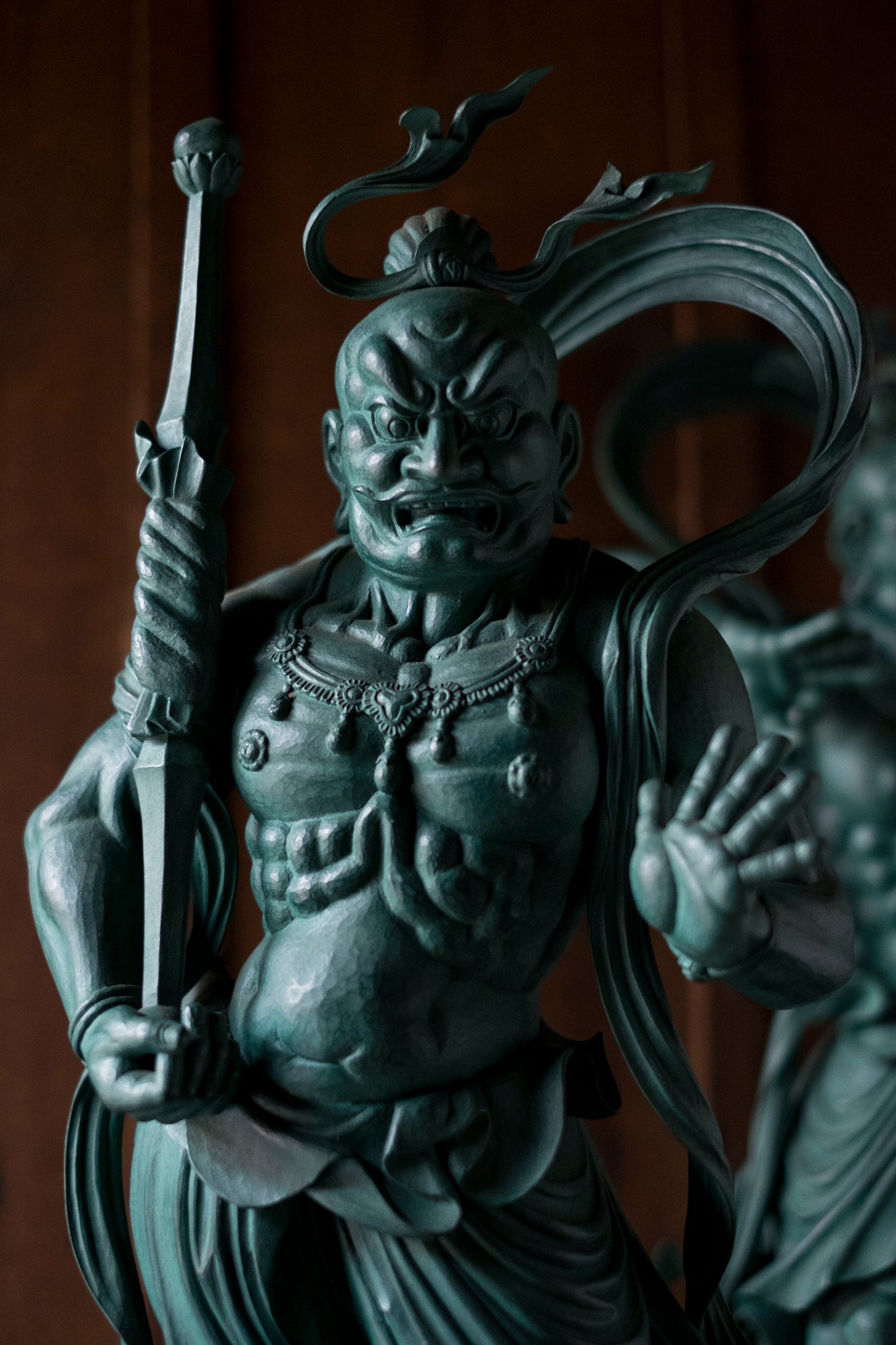 Matsuhisa Sensei Bronze Japanese Nio Agyo Ungyo Buddhist Buddha Deva King Gods Protector Warrior Statue Pair