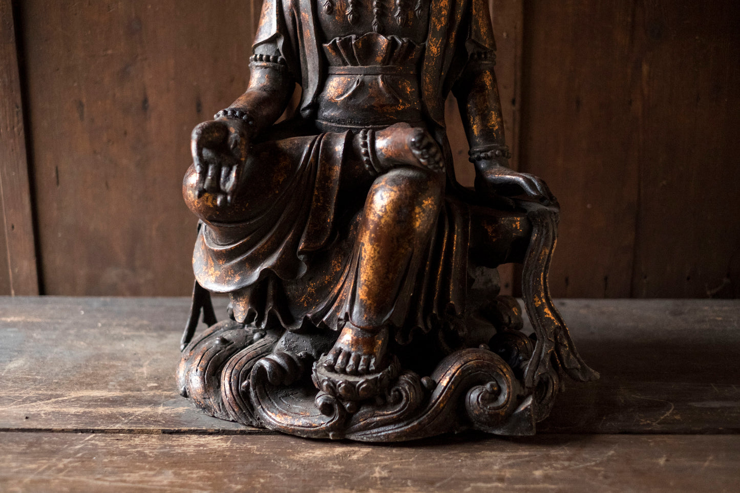 Monumental Seated Bodhisattva Figure (Guanyin  Avalokiteshvara, Royal Ease Pose) — Chinese  Sino-Tibetan School (Assessment)