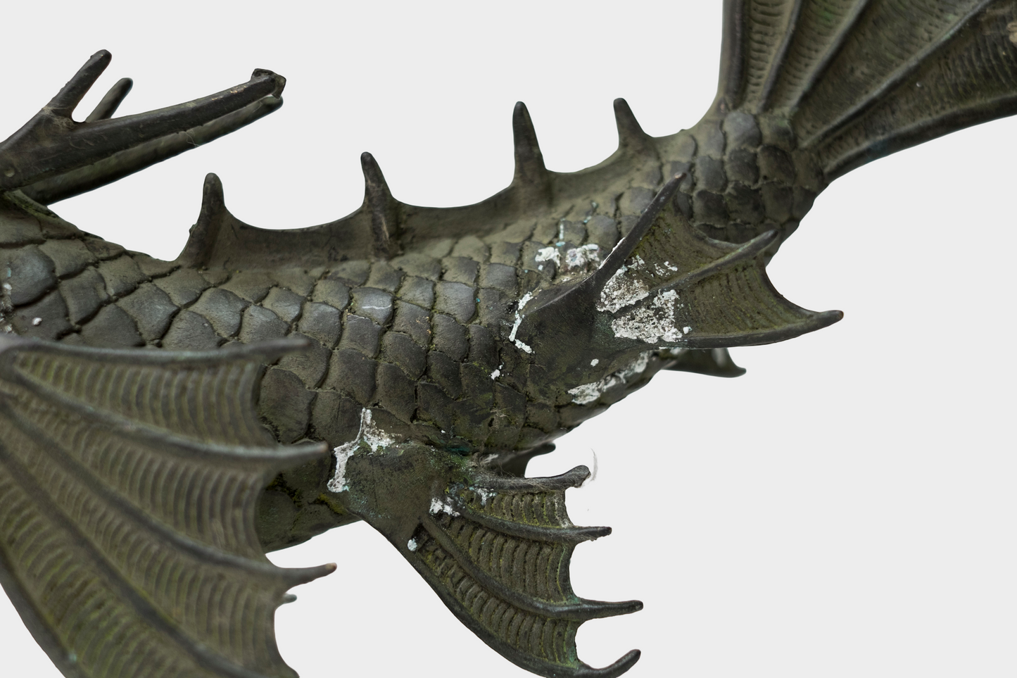 Pair of Bronze Shachihoko Dragon-Fish Guardians | East Asian Mythical Roof Form Sculptures