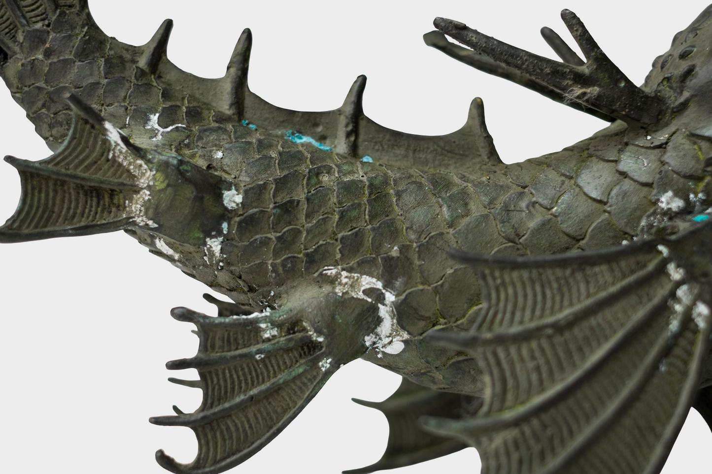 Pair of Bronze Shachihoko Dragon-Fish Guardians | East Asian Mythical Roof Form Sculptures