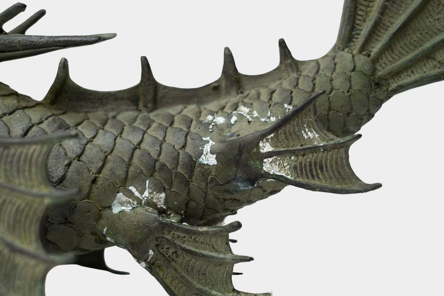 Pair of Bronze Shachihoko Dragon-Fish Guardians | East Asian Mythical Roof Form Sculptures