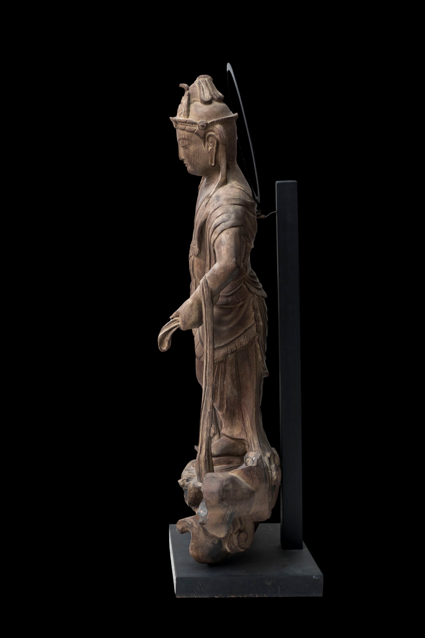 Byodo-in Inspired Cloudborne Offering Bodhisattva Unchu Kuyo Bosatsu, often called Hiten/Tennyo Standing Celestial Attendant Figure Statue