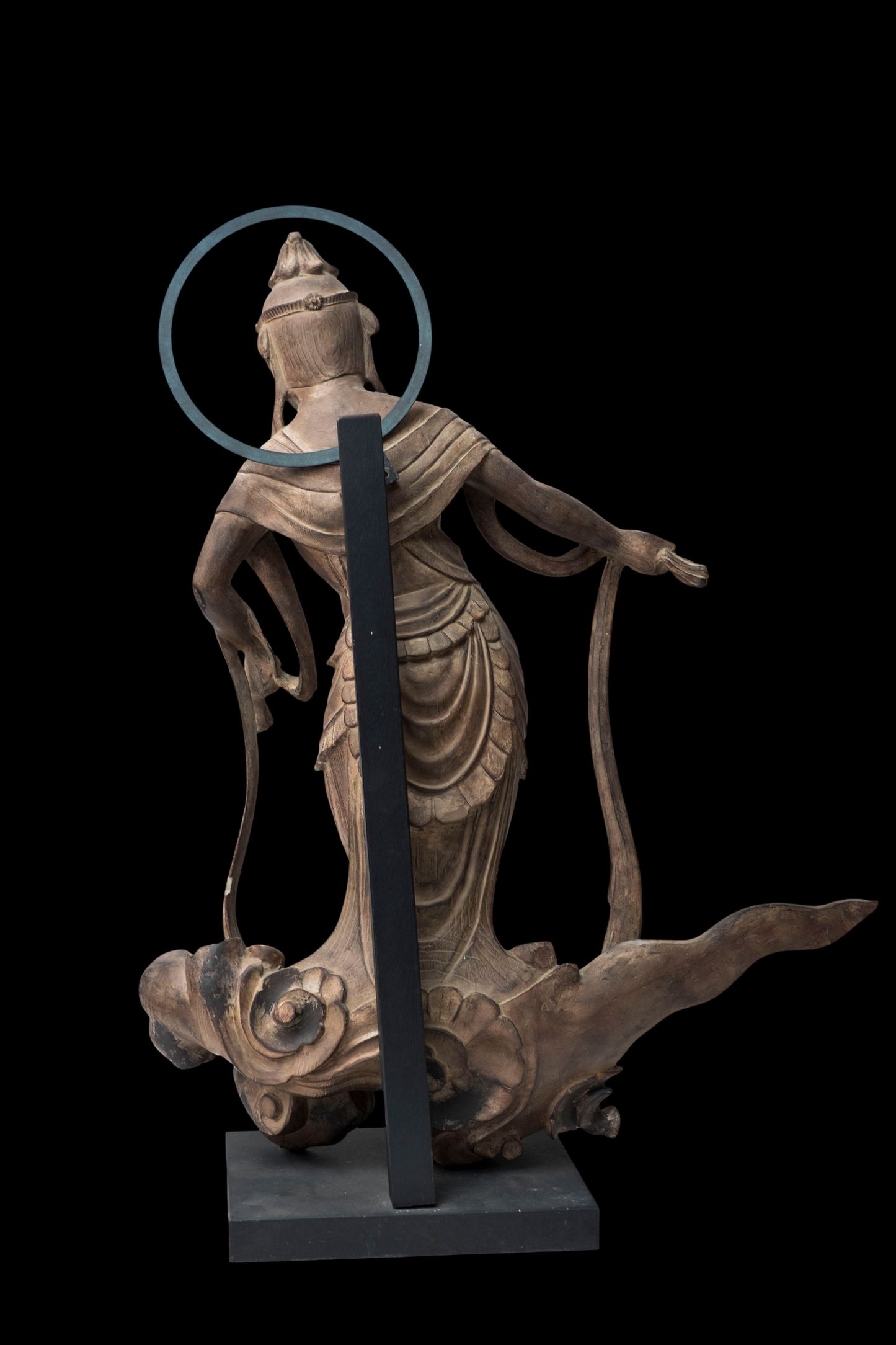 Byodo-in Inspired Cloudborne Offering Bodhisattva Unchu Kuyo Bosatsu, often called Hiten/Tennyo Standing Celestial Attendant Figure Statue