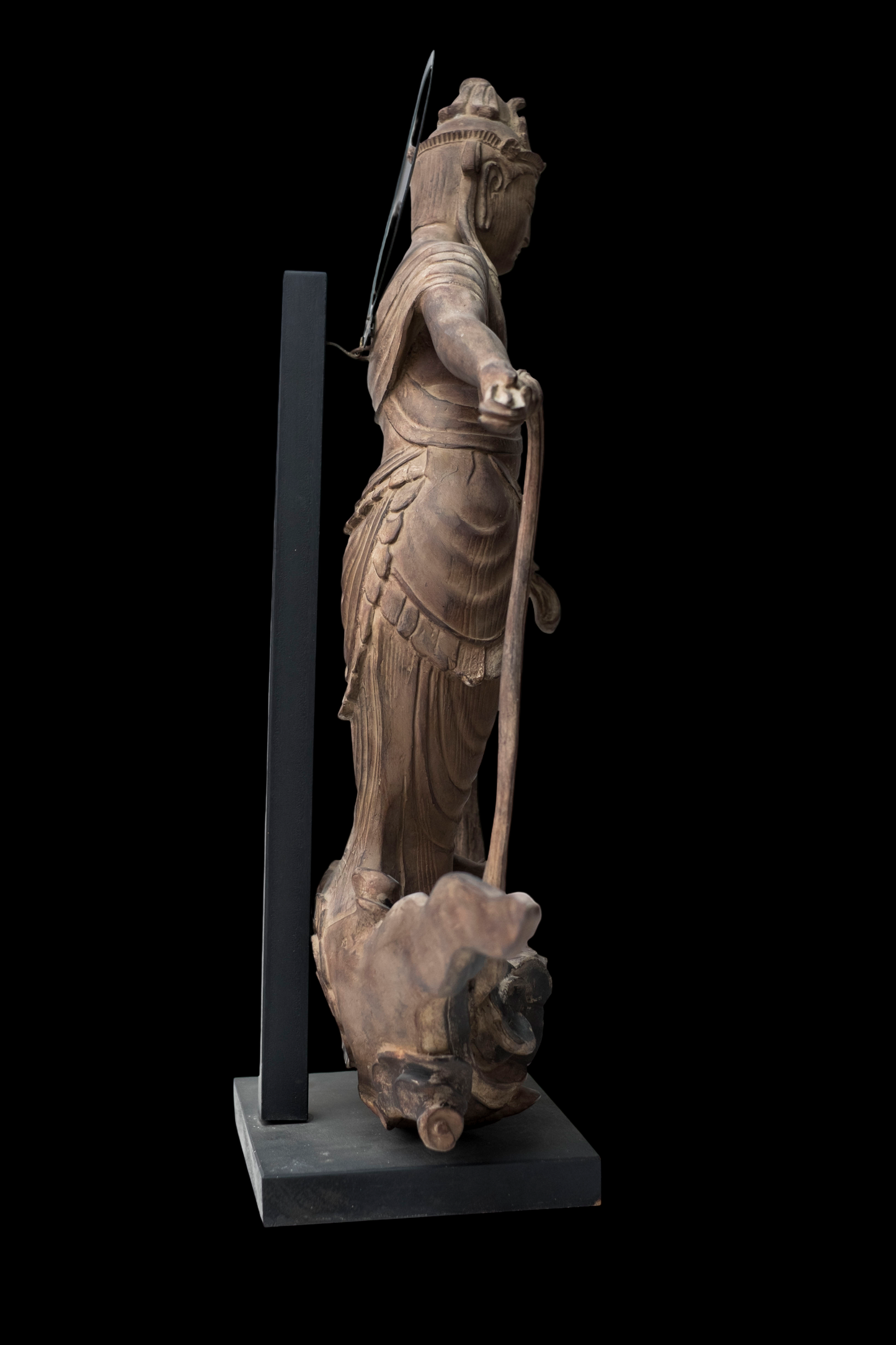 Byodo-in Inspired Cloudborne Offering Bodhisattva Unchu Kuyo Bosatsu, often called Hiten/Tennyo Standing Celestial Attendant Figure Statue