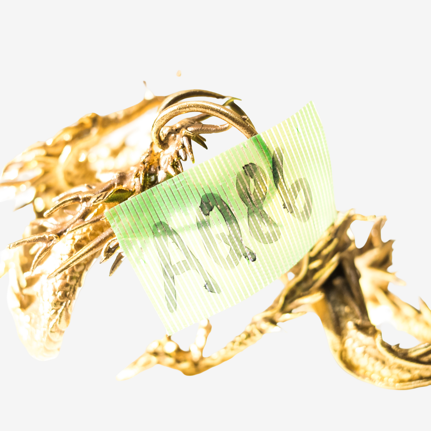 Japanese Golden Dragon Sculpture Crystal Orb Ganpo Ryu Wish Jewel Statue Feng Shui Prosperity Decor Original Kiri Box