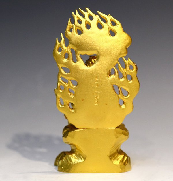 A Rare Solid-Gold Figure of Fudō Myōō, Japan — Modern Period, Approx. 450 g