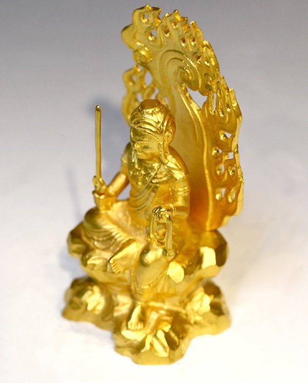 A Rare Solid-Gold Figure of Fudō Myōō, Japan — Modern Period, Approx. 450 g