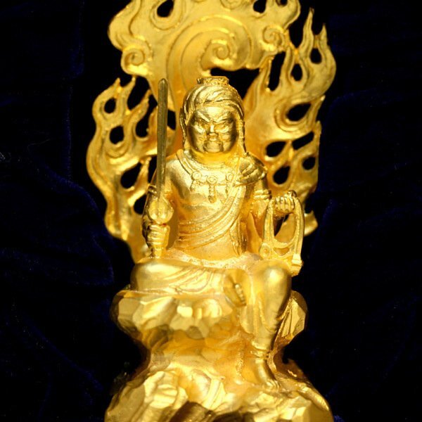 A Rare Solid-Gold Figure of Fudō Myōō, Japan — Modern Period, Approx. 450 g