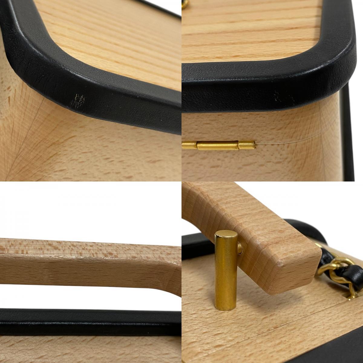 CHANEL AS2927 Beachwood Vanity Bag – Beige × Gold Hardware · Wood & Lambskin Hybrid · Rare Collector Shoulder Bag A-Rank