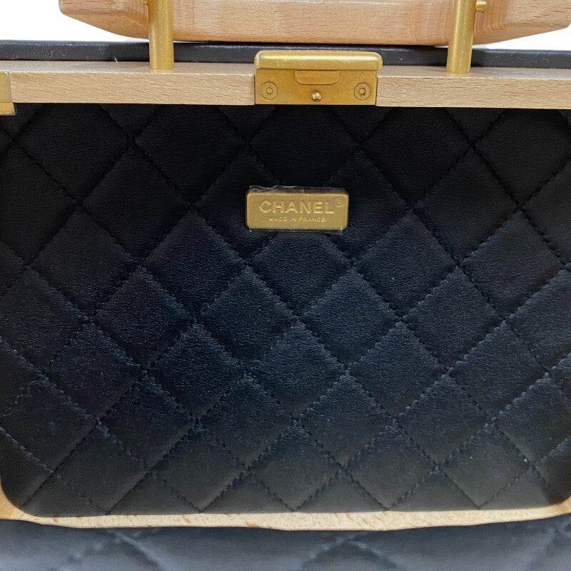 CHANEL AS2927 Beachwood Vanity Bag – Beige × Gold Hardware · Wood & Lambskin Hybrid · Rare Collector Shoulder Bag A-Rank