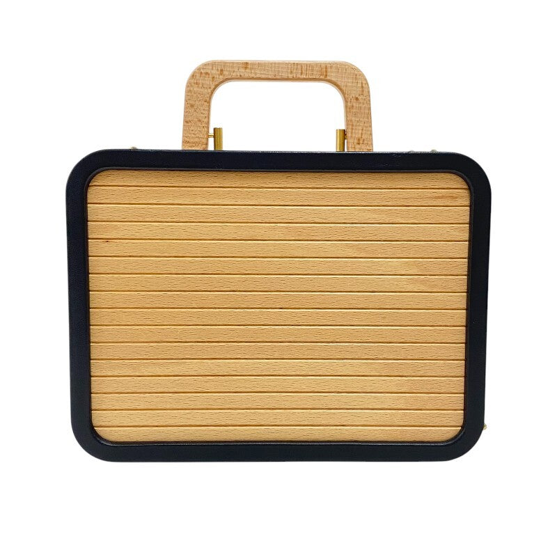 CHANEL AS2927 Beachwood Vanity Bag – Beige × Gold Hardware · Wood & Lambskin Hybrid · Rare Collector Shoulder Bag A-Rank