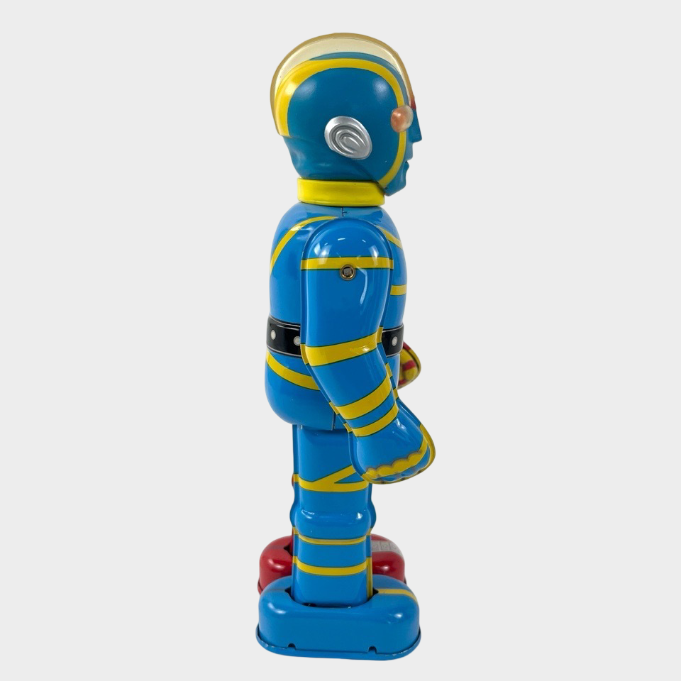 Biliken Shokai Android Kikaider Tin Wind-Up Figure — Showa Japanese Buriki Hero, Boxed Mechanical Toy