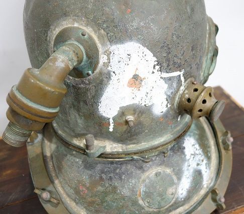 Antique Japanese Brass Diving Helmet TOA Tokyo Vintage Maritime Diver Helmet Industrial Nautical Artifact