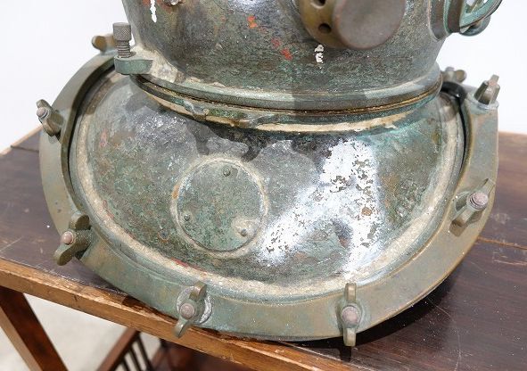 Antique Japanese Brass Diving Helmet TOA Tokyo Vintage Maritime Diver Helmet Industrial Nautical Artifact
