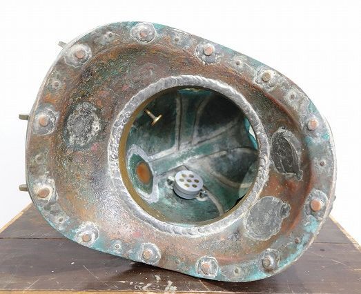 Antique Japanese Brass Diving Helmet TOA Tokyo Vintage Maritime Diver Helmet Industrial Nautical Artifact