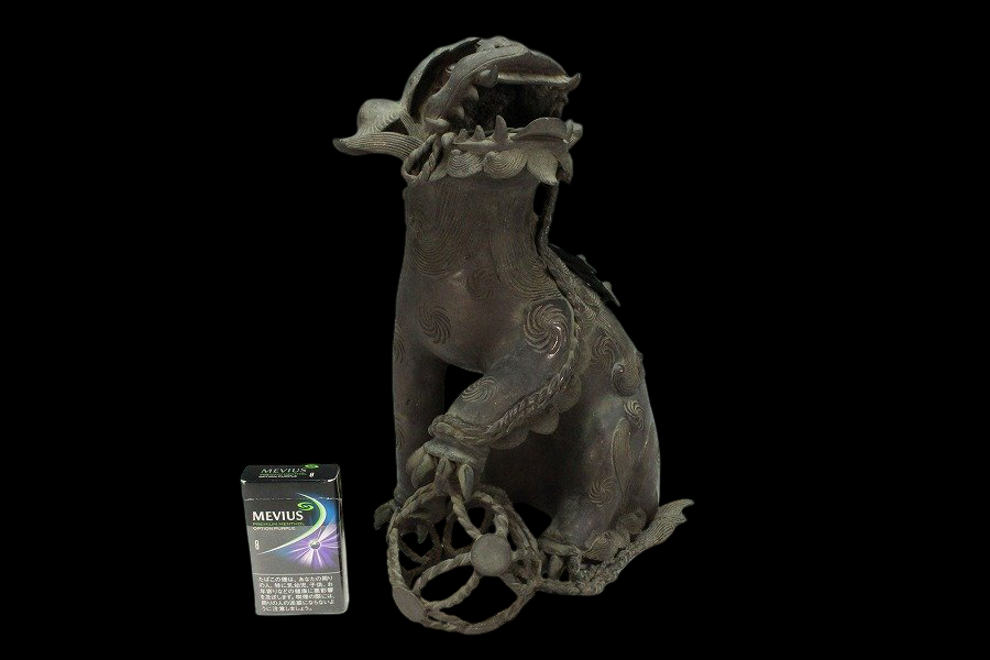 Antique Bronze Shishi Incense Burner with Openwork Jewel Ball | Guardian Lion Censer | Meiji–Taisho Japan (Attributed) | 33 cm Tall | 6.6 kg