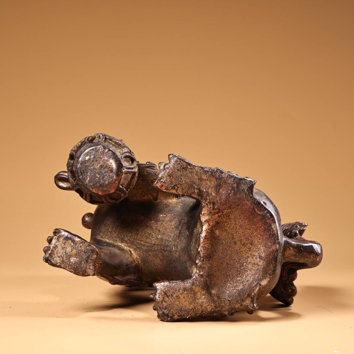 Antique Bronze Komainu Shishi Guardian Pair | Japanese Shrine Lion-Dogs | Fine Castwork & Deep Patina | 20 cm | 4.7 kg Pair