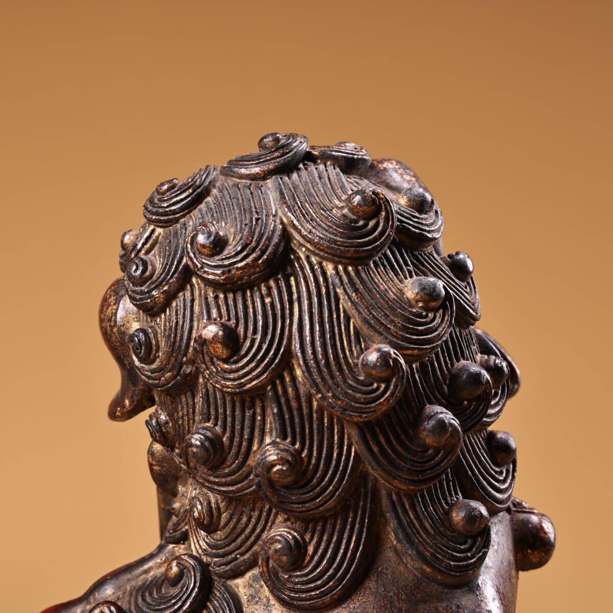 Antique Bronze Komainu Shishi Guardian Pair | Japanese Shrine Lion-Dogs | Fine Castwork & Deep Patina | 20 cm | 4.7 kg Pair