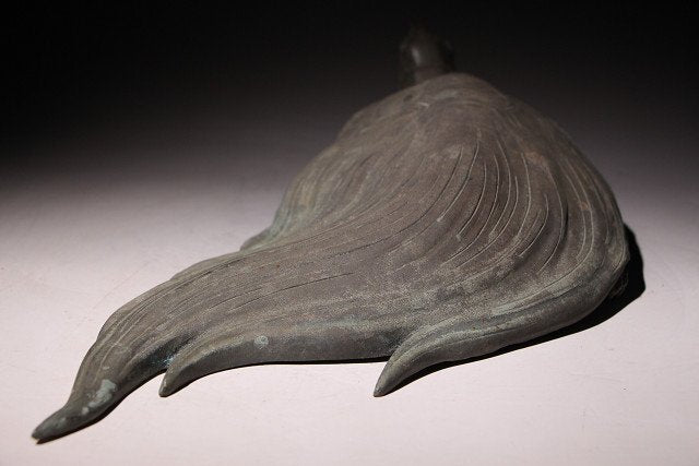 Resonating Japanese Iron Turtle (Kame) Okimono — Symbol of Longevity and Stability