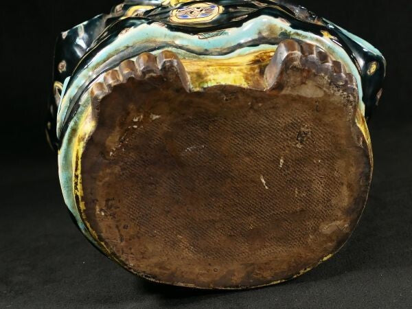 Antique Kutani Ware Hotei Figure | Seven Gods of Fortune | Polychrome Ceramic Sculpture | Approx. 33 cm