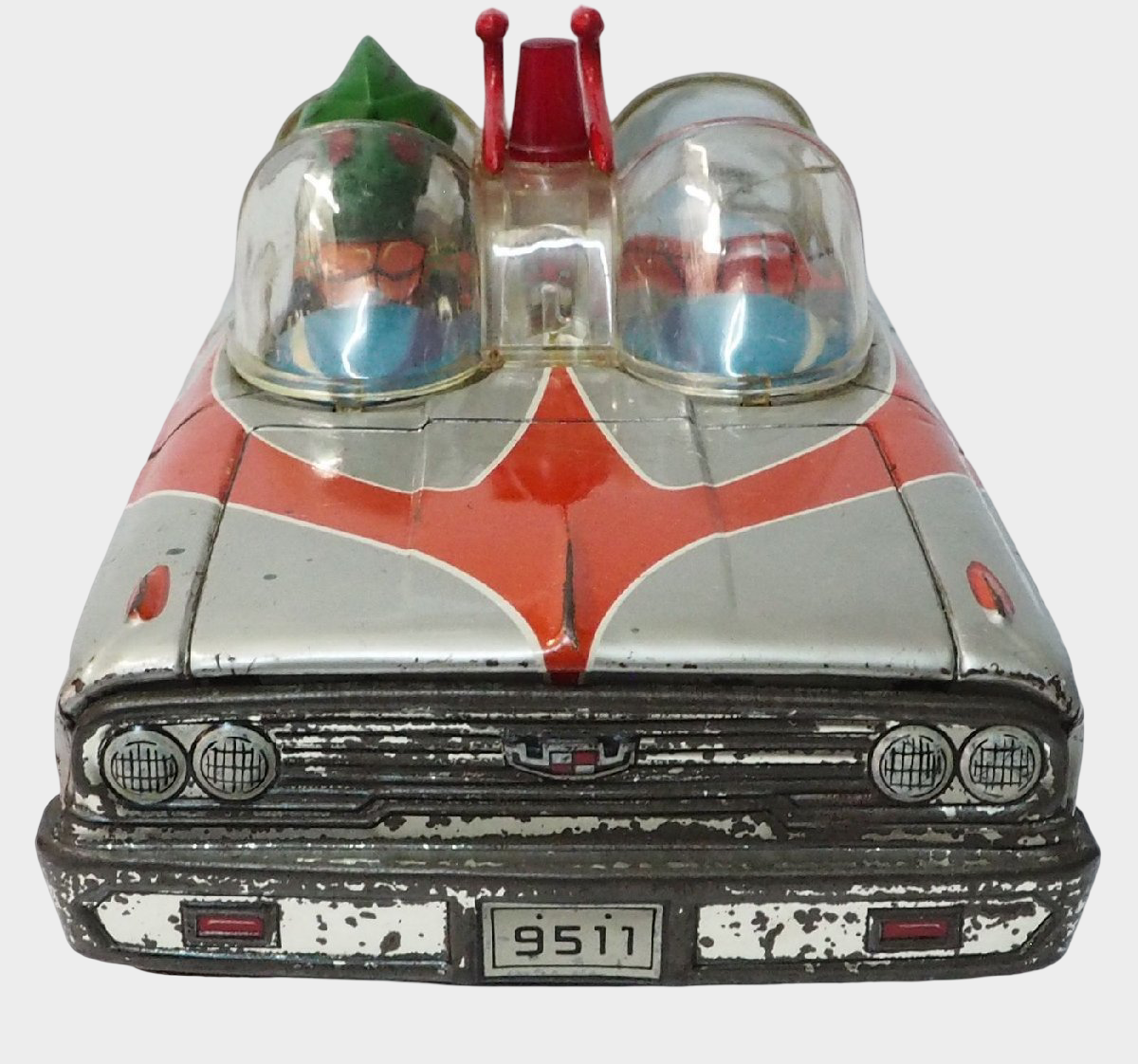 Aoshin Kamen Rider Amazon Open Car Tin Toy Japan Showa Era Large ASC Vintage