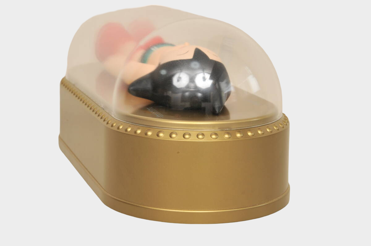 Astro Boy Birthday Countdown Opening Digital Clock by Rhythm, Gold Dome Display, Complete with Box & Manual, Working Vintage 2000s