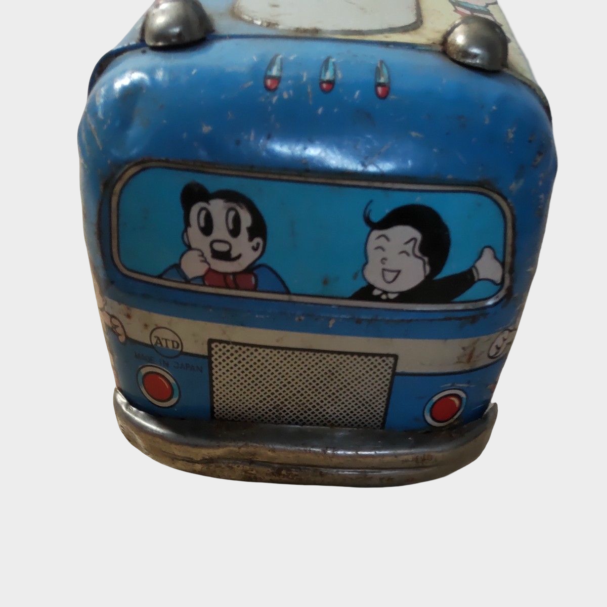 Vintage Astro Boy Tin Bus Mighty Atom Japanese Lithographed Tin Toy Showa Era