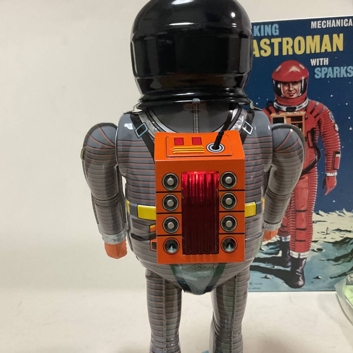 Astroman Grey Walking Mechanical Tin Robot with Sparks Boxed with Papers Space Age Vintage-Style Collectible (Copy)