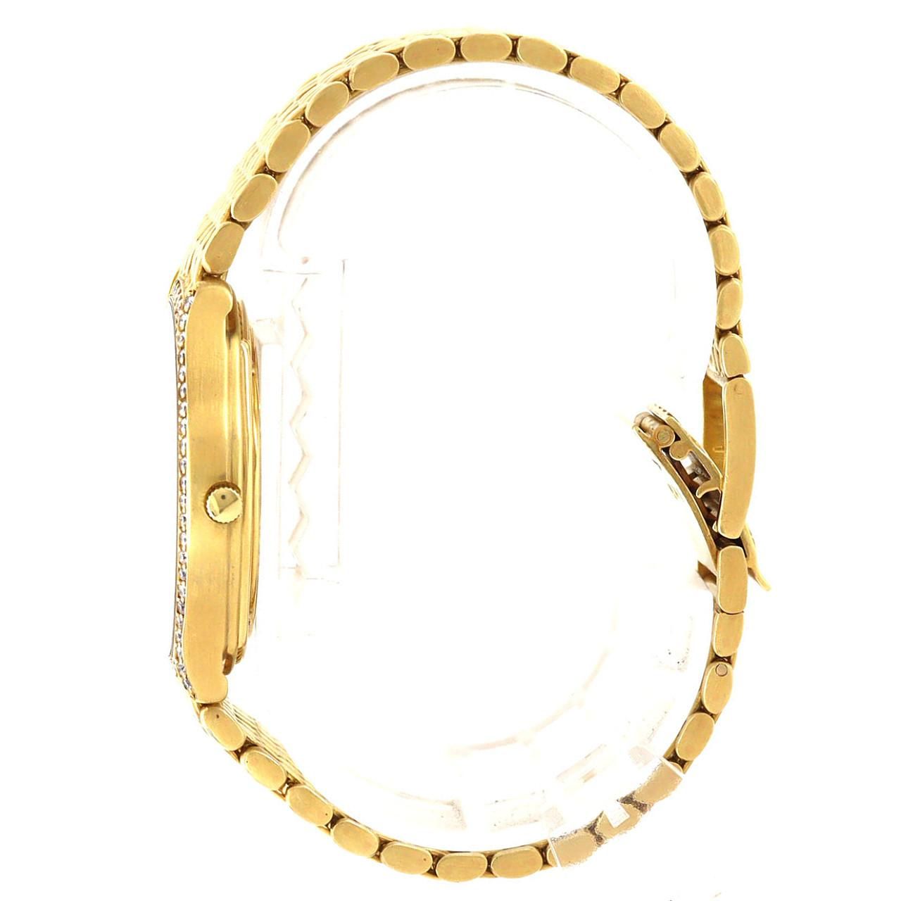Audemars Piguet 18K Yellow Gold Diamond & Ruby Pavé · Manual-Wind · Integrated Bracelet Vintage High Jewelry Watch