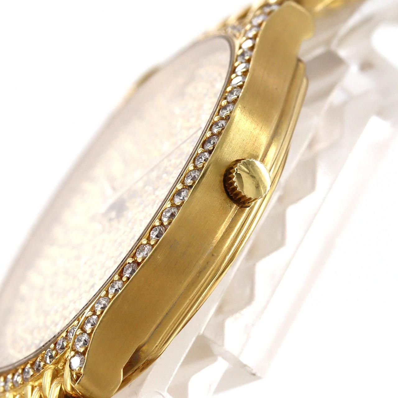 Audemars Piguet 18K Yellow Gold Diamond & Ruby Pavé · Manual-Wind · Integrated Bracelet Vintage High Jewelry Watch