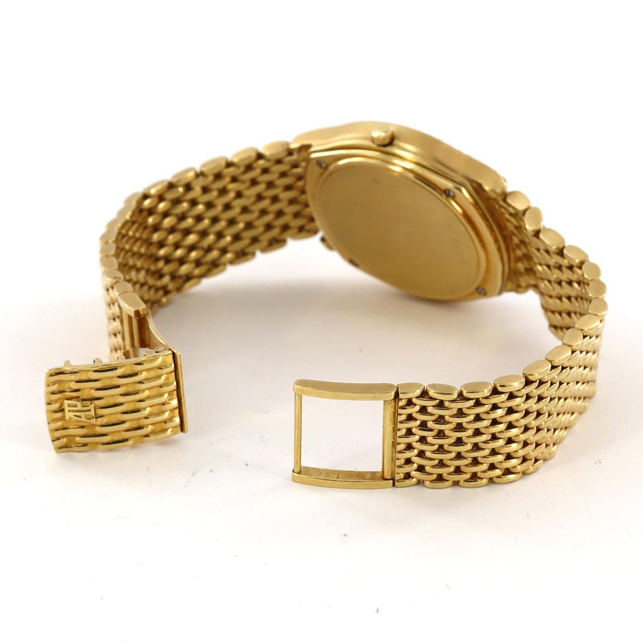 Audemars Piguet 18K Yellow Gold Diamond & Ruby Pavé · Manual-Wind · Integrated Bracelet Vintage High Jewelry Watch